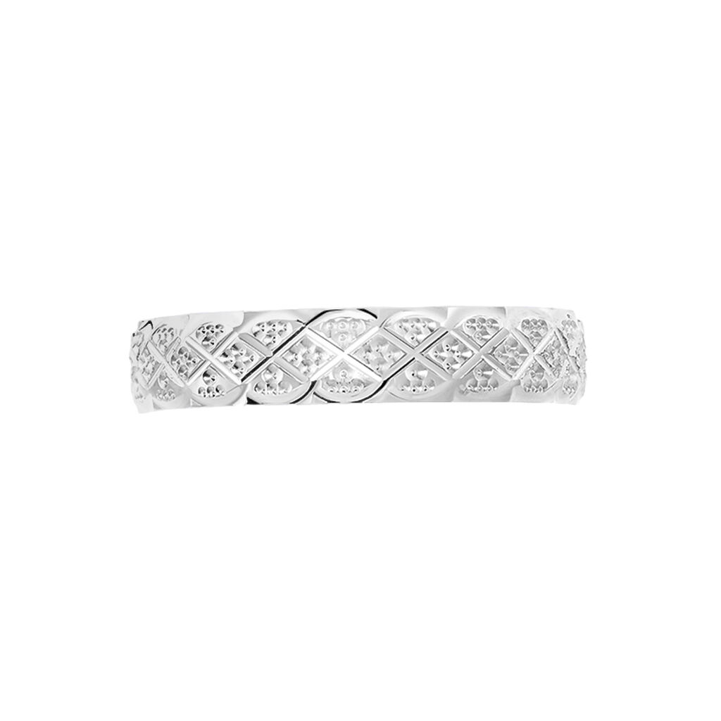 Alliance Ginny Ruban Plat Or Blanc - Alliances Femme | Histoire d’Or
