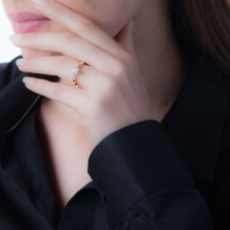 Bague Solitaire Collection Grace Or Rose Diamant - Bagues solitaires Femme | Histoire d’Or