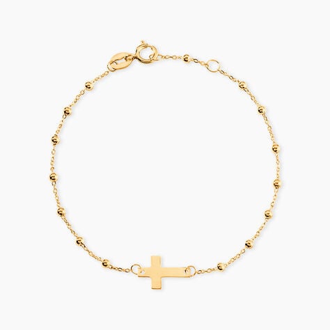 Bracelet Evelina Maille Boule Or Jaune - Bracelets Communion Enfant | Histoire d&rsquo;Or