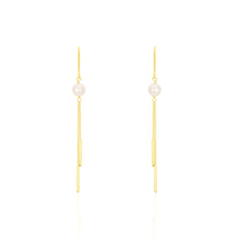 Boucles D'oreilles Pendantes Salman Or Jaune Perle De Culture - Boucles d'oreilles pendantes Femme | Histoire d’Or