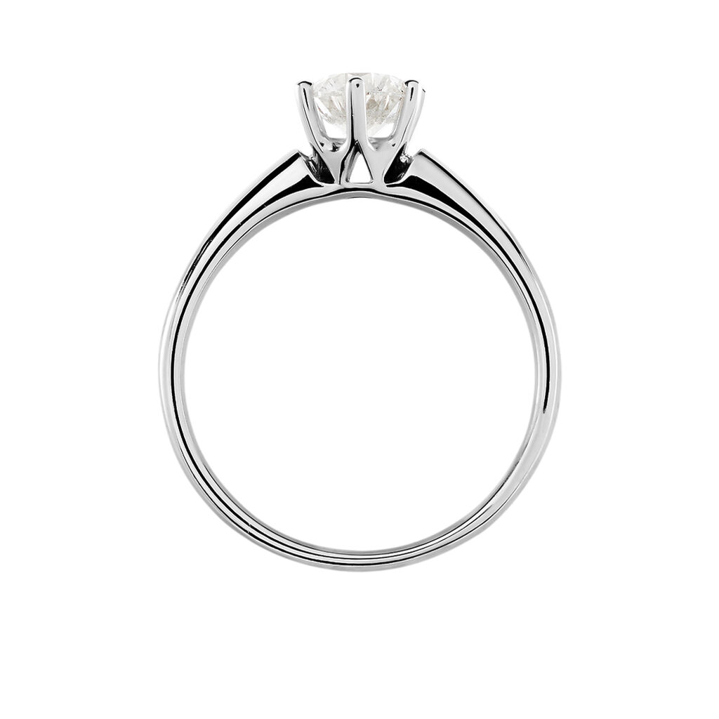 Bague Solitaire Samantha Or Blanc Diamant - Bagues solitaires Femme | Histoire d’Or