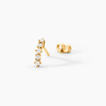 Boucles D'oreilles Puces Matleena Or Jaune Diamant Synth&eacute;tique - Clous d'oreilles Femme | Histoire d&rsquo;Or