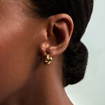 Cr&eacute;oles Meg Argent Dor&eacute; A L'Or 750/1000 - Boucles d'oreilles cr&eacute;oles Femme | Histoire d&rsquo;Or