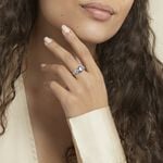 Bague Muna Or Blanc Topaze Bleu London Topaze Topaze - Bagues solitaires Femme | Histoire d&rsquo;Or