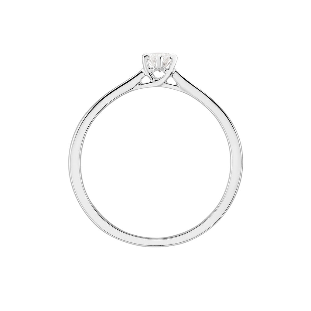 Bague Solitaire Athena Or Blanc Diamant - Bagues solitaires Femme | Histoire d’Or