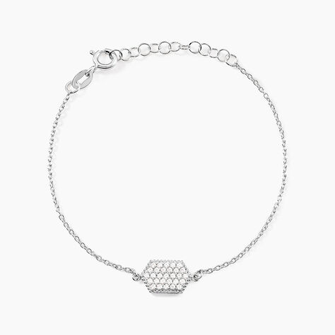 Bracelet Nawele Argent Blanc Oxyde De Zirconium - Bracelets Femme | Histoire d&rsquo;Or