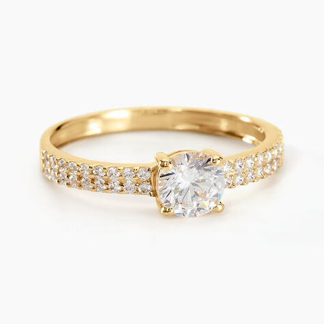 Bague Solitaire Dayna Or Jaune Oxyde De Zirconium - Bagues solitaires Femme | Histoire d&rsquo;Or