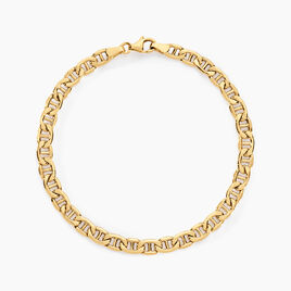 Bracelet Capucin Maille Marine Plate Or Jaune - Bracelets chaîne Femme | Histoire d’Or