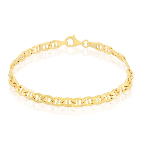Bracelet Capucin Maille Marine Plate Or Jaune - Bracelets chaîne Femme | Histoire d’Or