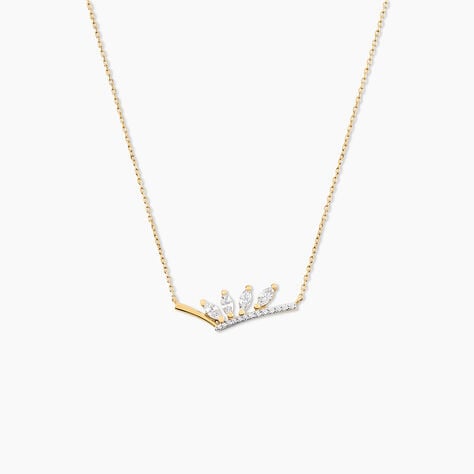 Collier Tiara Or Jaune Oxyde De Zirconium - Colliers Femme | Histoire d’Or