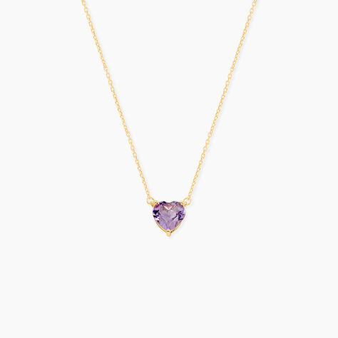 Collier Tender Love Or Jaune Am&eacute;thyste - Colliers Femme | Histoire d&rsquo;Or