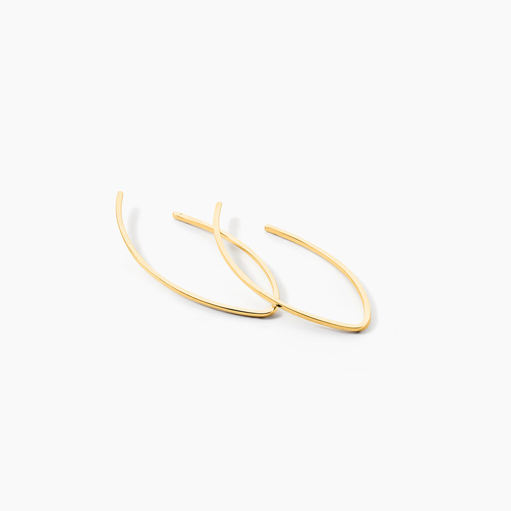 Cr&eacute;oles Helle Amande Or Jaune - Boucles d'oreilles cr&eacute;oles Femme | Histoire d&rsquo;Or