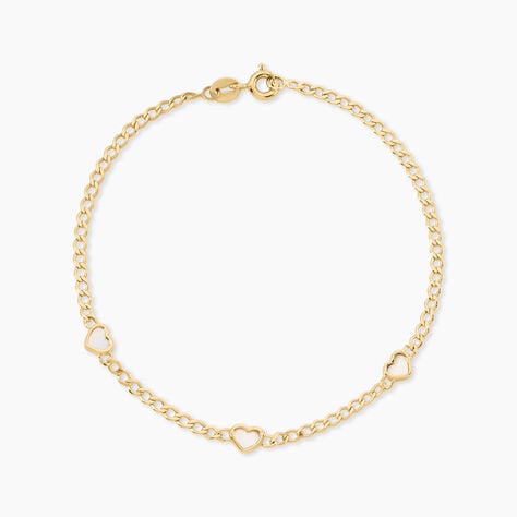 Bracelet Sweetheart Argent Dor&eacute; A L'Or 750/1000 Nacre - F&ecirc;te des m&egrave;res Femme | Histoire d&rsquo;Or