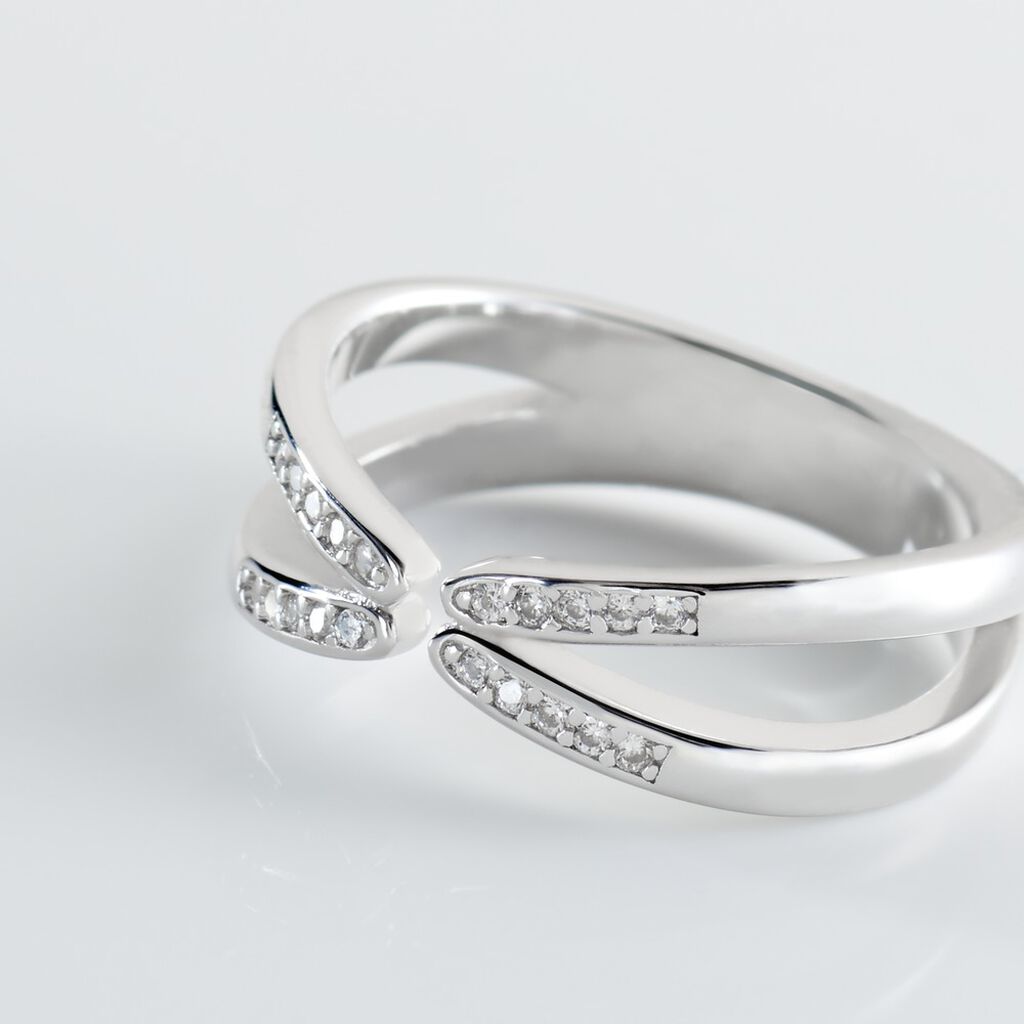 Bague Michee Argent Oxydes De Zirconium - Bagues avec pierre Femme | Histoire d&rsquo;Or