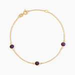 Bracelet Cressida Argent Dor&eacute; A L'Or 750/1000 Am&eacute;thyste - Bracelets Femme | Histoire d&rsquo;Or