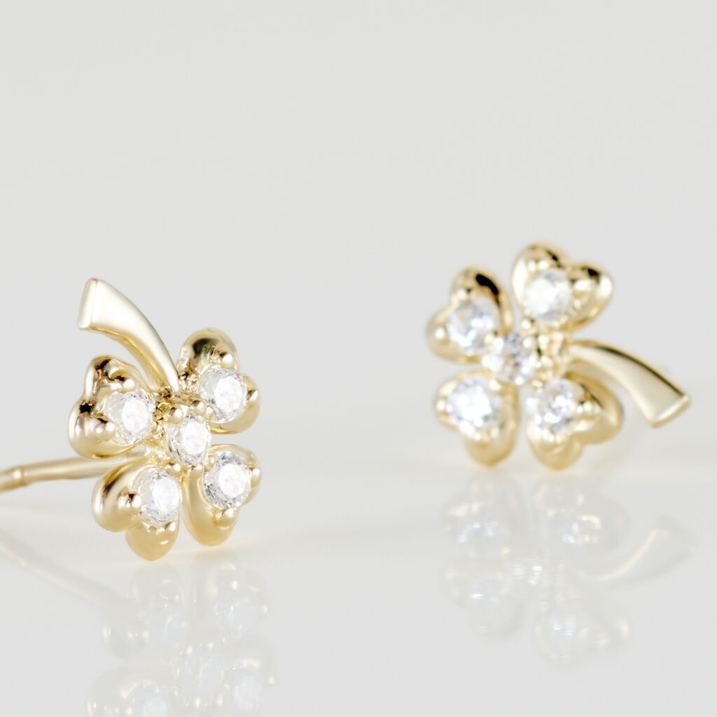 Boucles D'oreilles Or Jaune Verdiane Oxydes - Boucles d'oreilles pendantes Femme | Histoire d&rsquo;Or