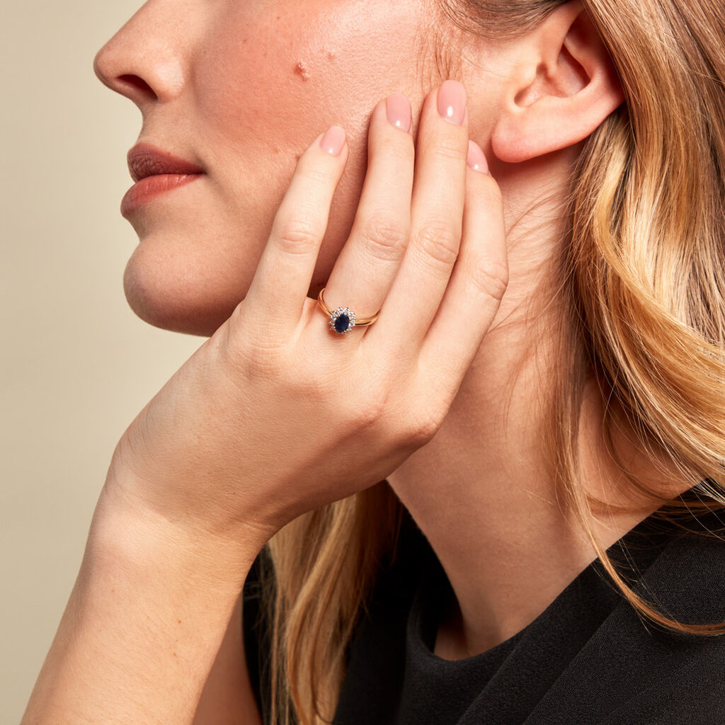 Bague Or Jaune Vladimir Saphir - Bagues solitaires Femme | Histoire d’Or