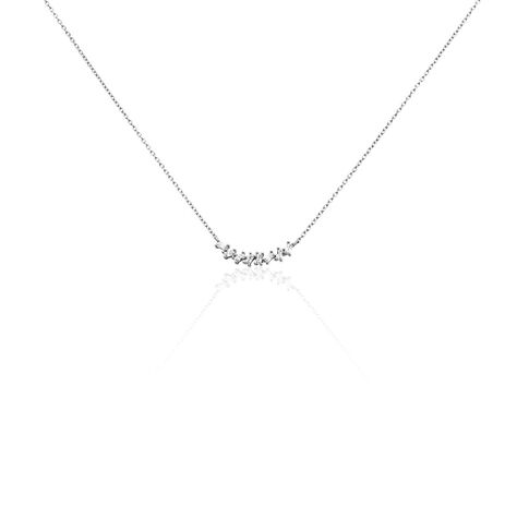 Collier Adonia Argent Blanc Oxyde De Zirconium - Colliers fantaisie Femme | Histoire d&rsquo;Or