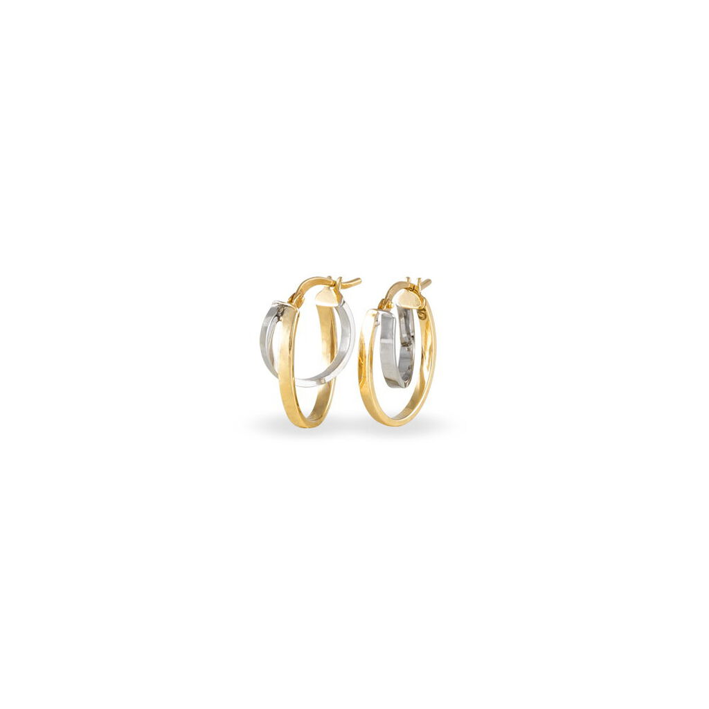 Cr&eacute;oles Aubrey Or Bicolore - Boucles d'oreilles cr&eacute;oles Femme | Histoire d&rsquo;Or
