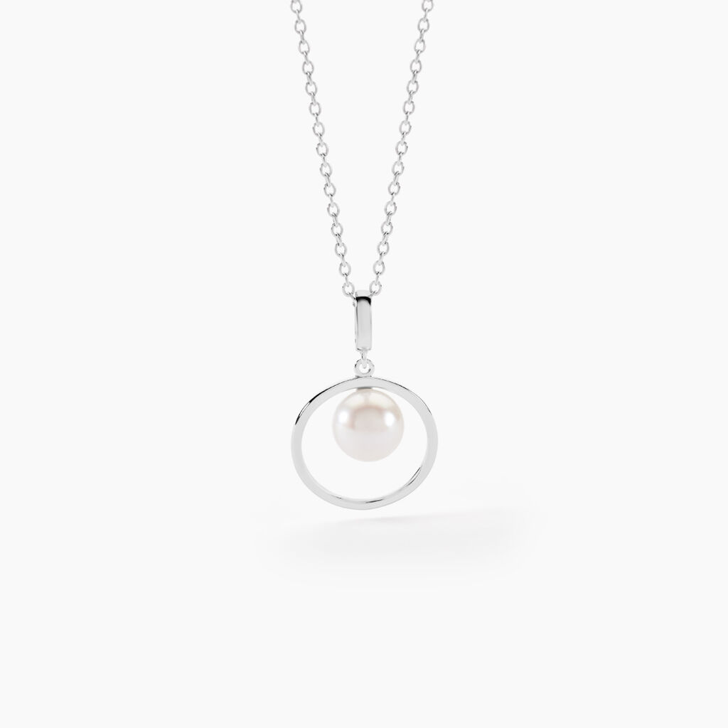 Collier Ivana Argent Blanc Perle De Culture - Colliers fantaisie Femme | Histoire d&rsquo;Or