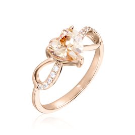 Bague Argent Rose Atieno Oxyde De Zirconium - Bagues Coeur Femme | Histoire d’Or