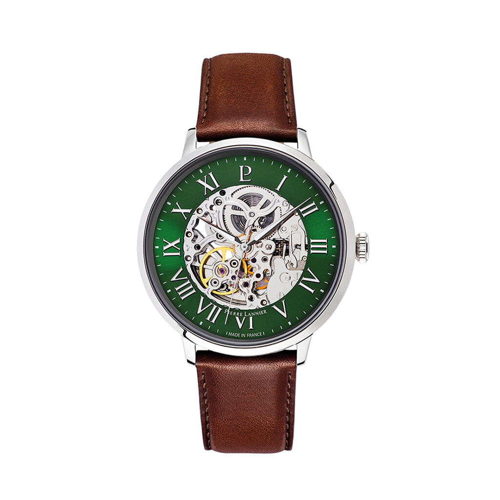 Montre Pierre Lannier Automatique 42 Vert - Montres Homme | Histoire d&rsquo;Or
