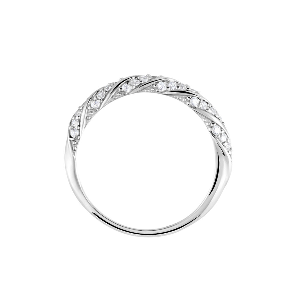 Bague Argent Blanc Clayton Oxydes De Zirconium - Bagues avec pierre Femme | Histoire d’Or