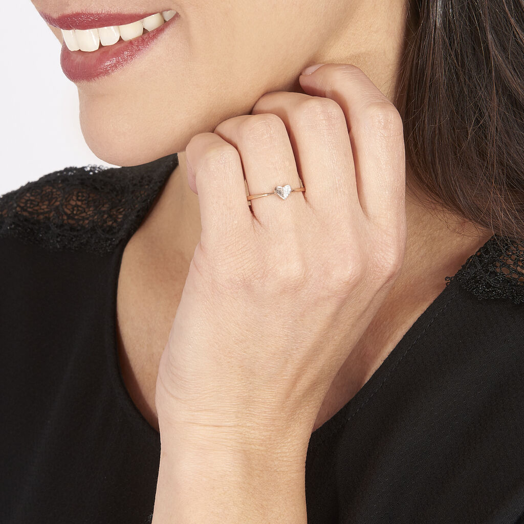 Bague Emilia Or Rose Diamant - Bagues avec pierre Femme | Histoire d&rsquo;Or