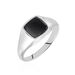 Chevalière Renelia Argent Blanc Blanc Onyx - Chevalières Femme | Histoire d’Or