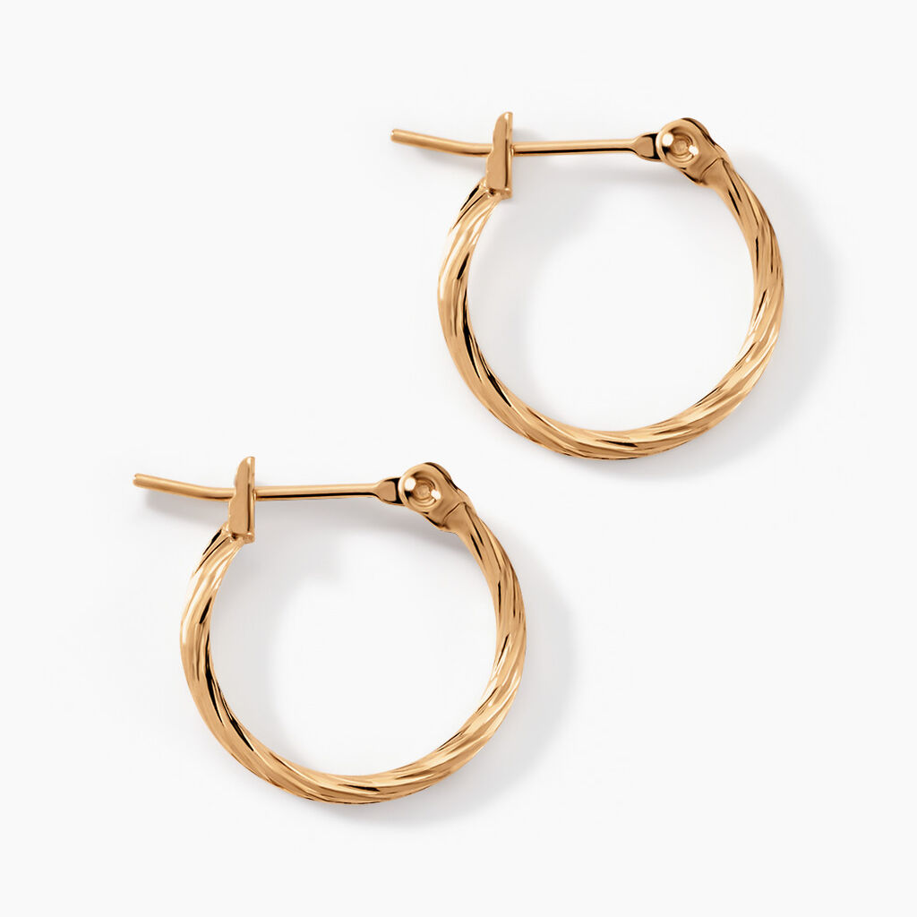 Cr&eacute;oles Anusha Plaqu&eacute; Or Dor&eacute; - Boucles d'oreilles cr&eacute;oles Femme | Histoire d&rsquo;Or