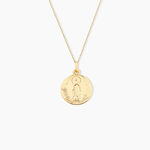Medaille Or Jaune Vierge - Pendentifs Bapt&ecirc;me Famille | Histoire d&rsquo;Or