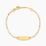 Bracelet Identit&eacute;e Eowyn Argent Dor&eacute; A L'Or 750/1000 - Gourmettes Femme | Histoire d&rsquo;Or