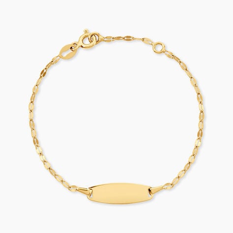 Bracelet Identit&eacute;e Eowyn Argent Dor&eacute; A L'Or 750/1000 - Gourmettes Femme | Histoire d&rsquo;Or
