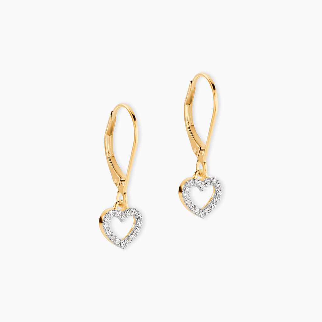 Boucles D'oreilles Pendantes Ursa Or Jaune Diamant - Boucles d'oreilles pendantes Femme | Histoire d&rsquo;Or