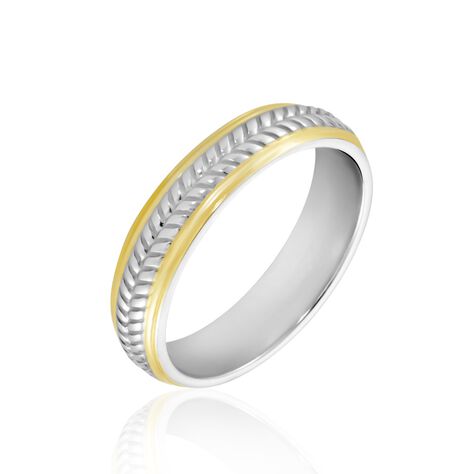 Alliance Izaak Argent Bicolore - Alliances Homme | Histoire d’Or