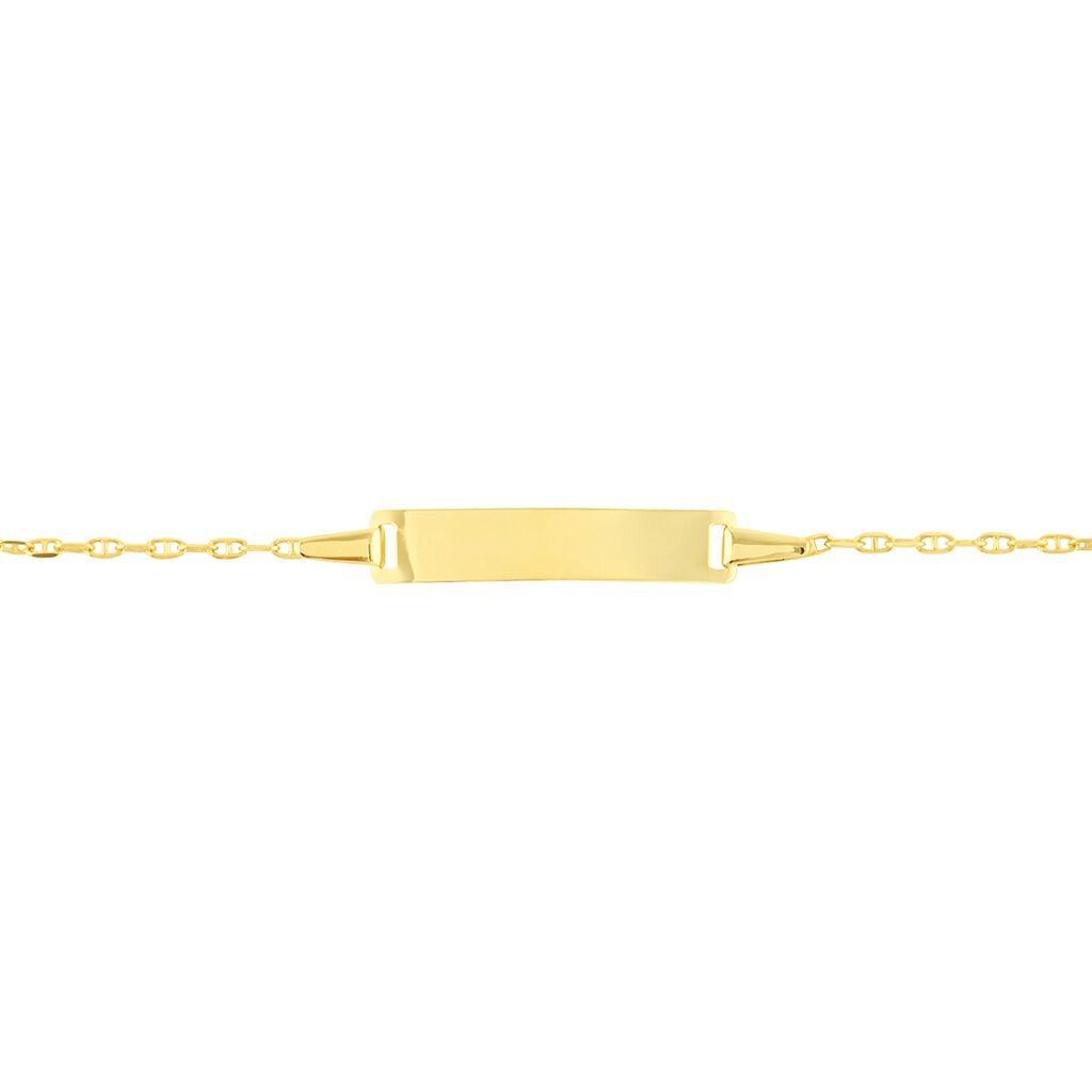 Bracelet Identité Esta Maille Forçat Or Jaune - Bracelets Communion Enfant | Histoire d’Or