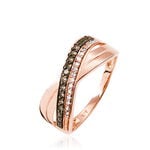 Bague Martika Or Rose Diamant - Bagues avec pierre Femme | Histoire d&rsquo;Or