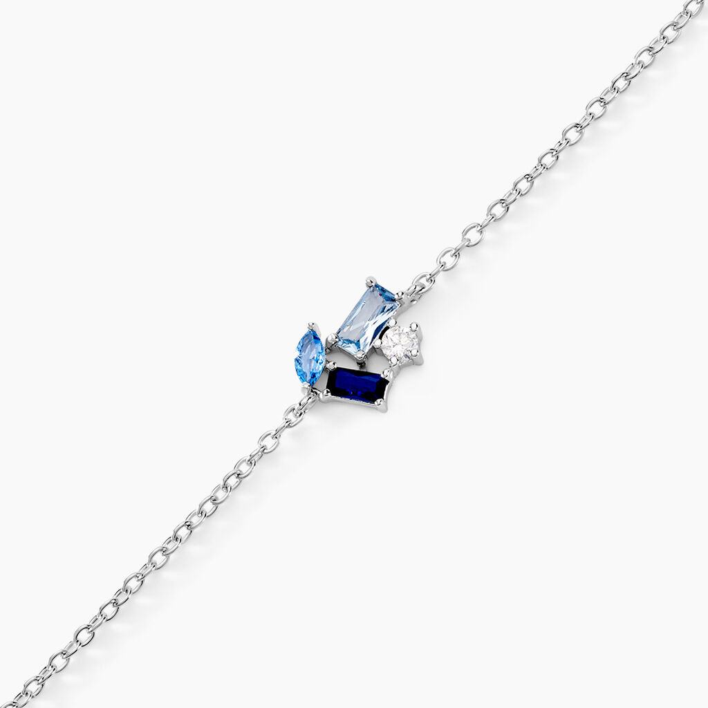 Bracelet Guillemette Argent Blanc Pierre D'imitation - Bracelets Femme | Histoire d’Or