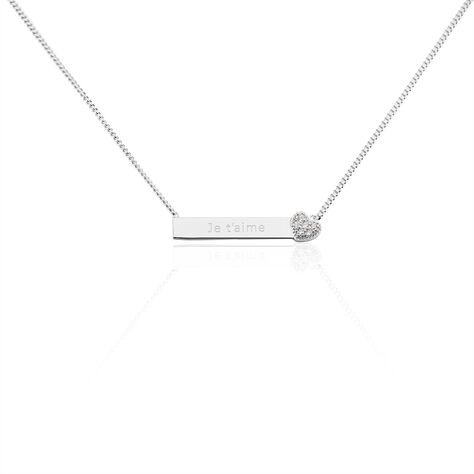 Collier Argent Rosule Oxydes De Zirconium - Colliers fantaisie Femme | Histoire d&rsquo;Or