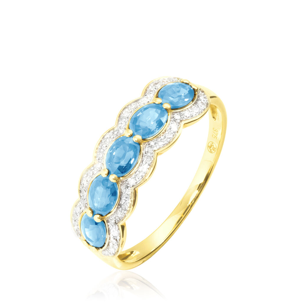 Bague Margaux Or Jaune Topaze Et Diamant - Bagues avec pierre Femme | Histoire d&rsquo;Or
