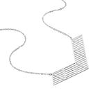 Collier Plastron Abby Acier Blanc - Colliers fantaisie Femme | Histoire d&rsquo;Or