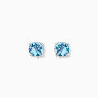 Boucles D'oreilles Puces Rio Argent Blanc Oxyde