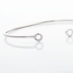 Bracelet Jonc Danae Argent Blanc Oxyde De Zirconium - Bracelets joncs Femme | Histoire d&rsquo;Or