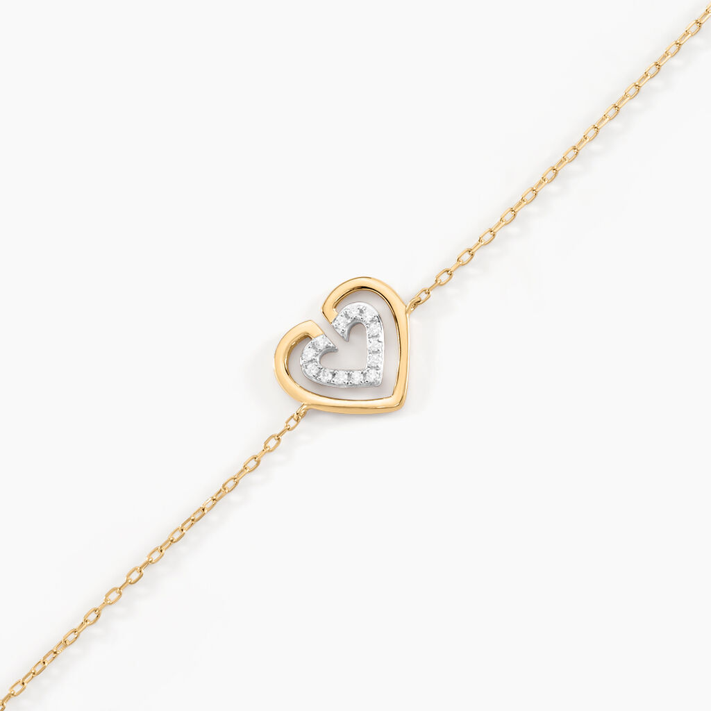 Bracelet Love Is In The Air Or Jaune Oxyde De Zirconium - Bracelets Femme | Histoire d’Or