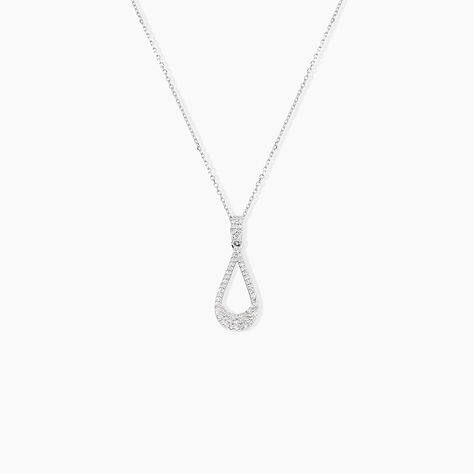 Collier Or Blanc Abilene Diamants - Colliers Femme | Histoire d&rsquo;Or