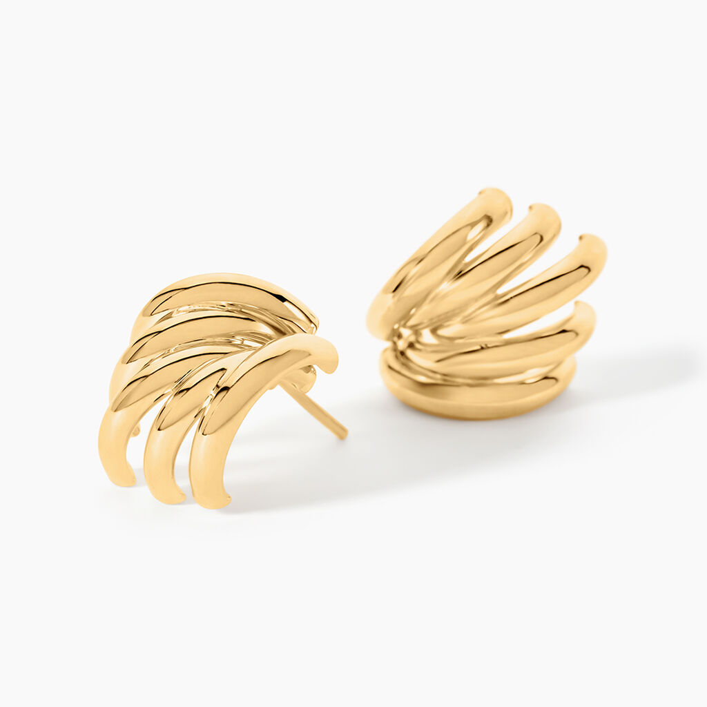 Boucles D'Oreilles Puces Fahim Or Jaune - Clous d'oreilles Femme | Histoire d’Or