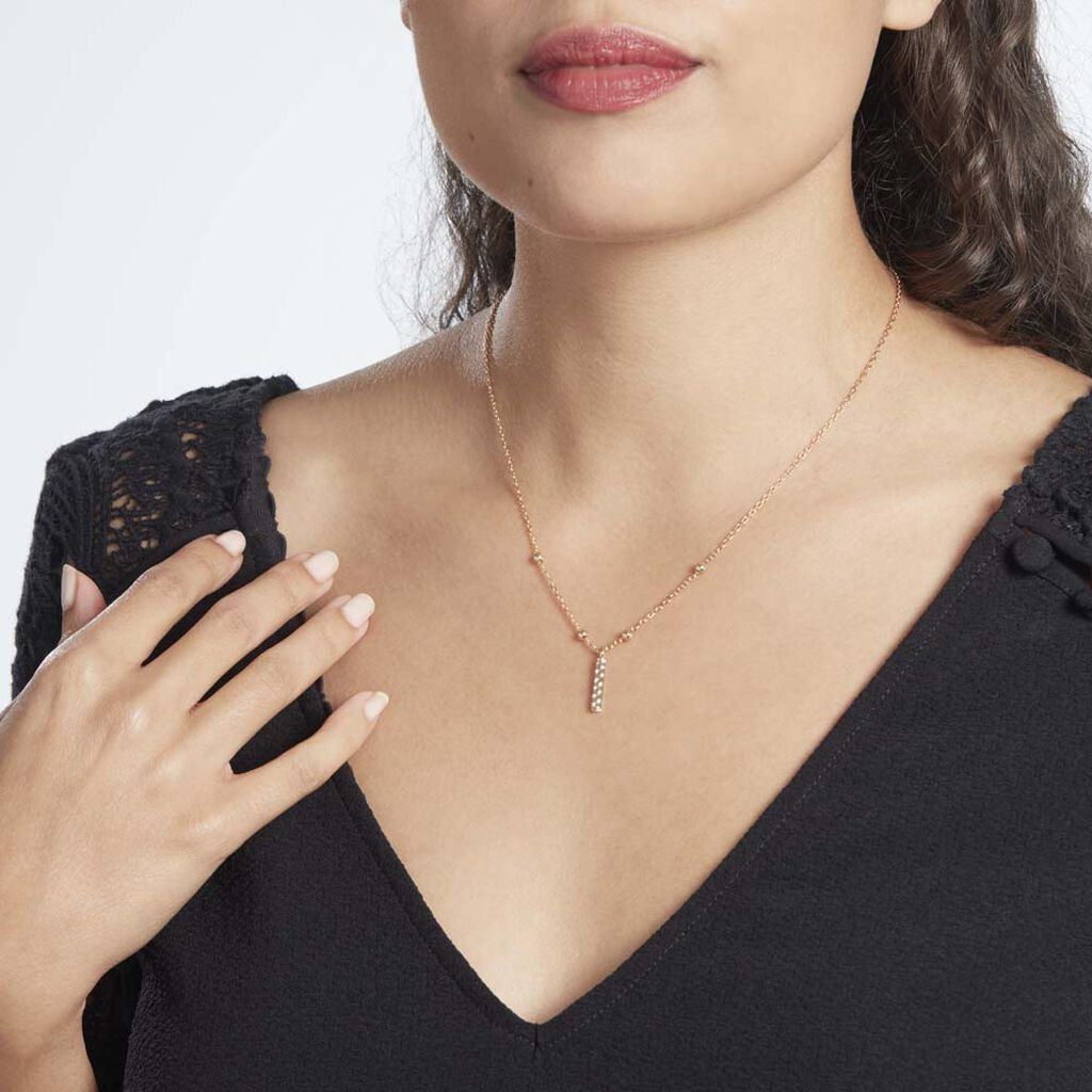 Collier Plaqué Or Jaune Lettra - Colliers fantaisie Femme | Histoire d’Or