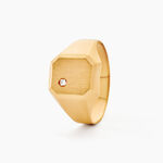 Chevali&egrave;re Malcolm Carree Or Jaune Oxyde De Zirconium - Bagues solitaires Homme | Histoire d&rsquo;Or