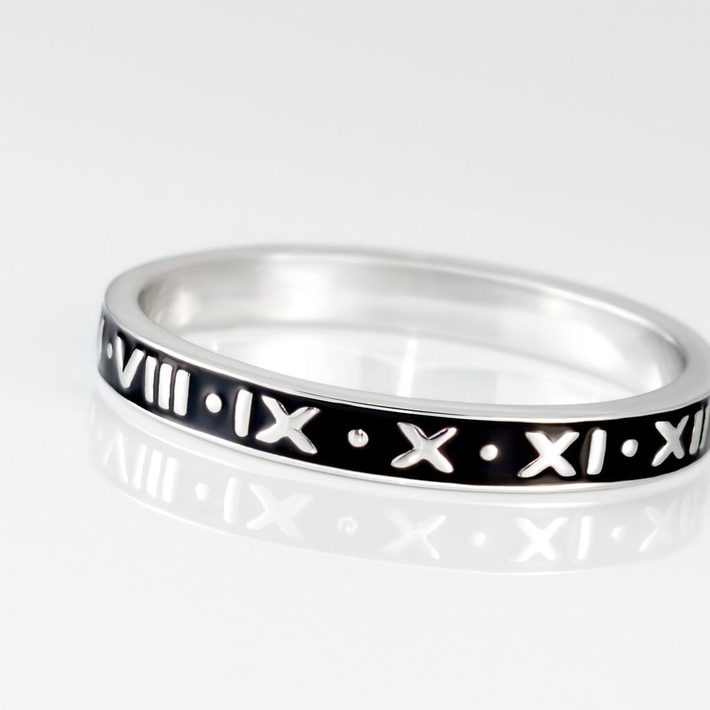 Bague Ilyan Argent Blanc - Bijoux sans pierre Homme | Histoire d&rsquo;Or