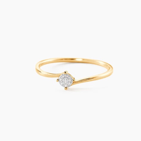 Bague Lysia Or Jaune Diamant - Bagues avec pierre Femme | Histoire d&rsquo;Or